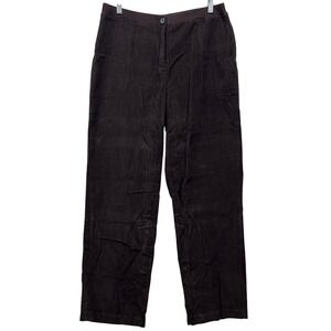 J. Jill Corduroy Pants Womens 14 Brown Straight Leg Cotton Casual Comfort